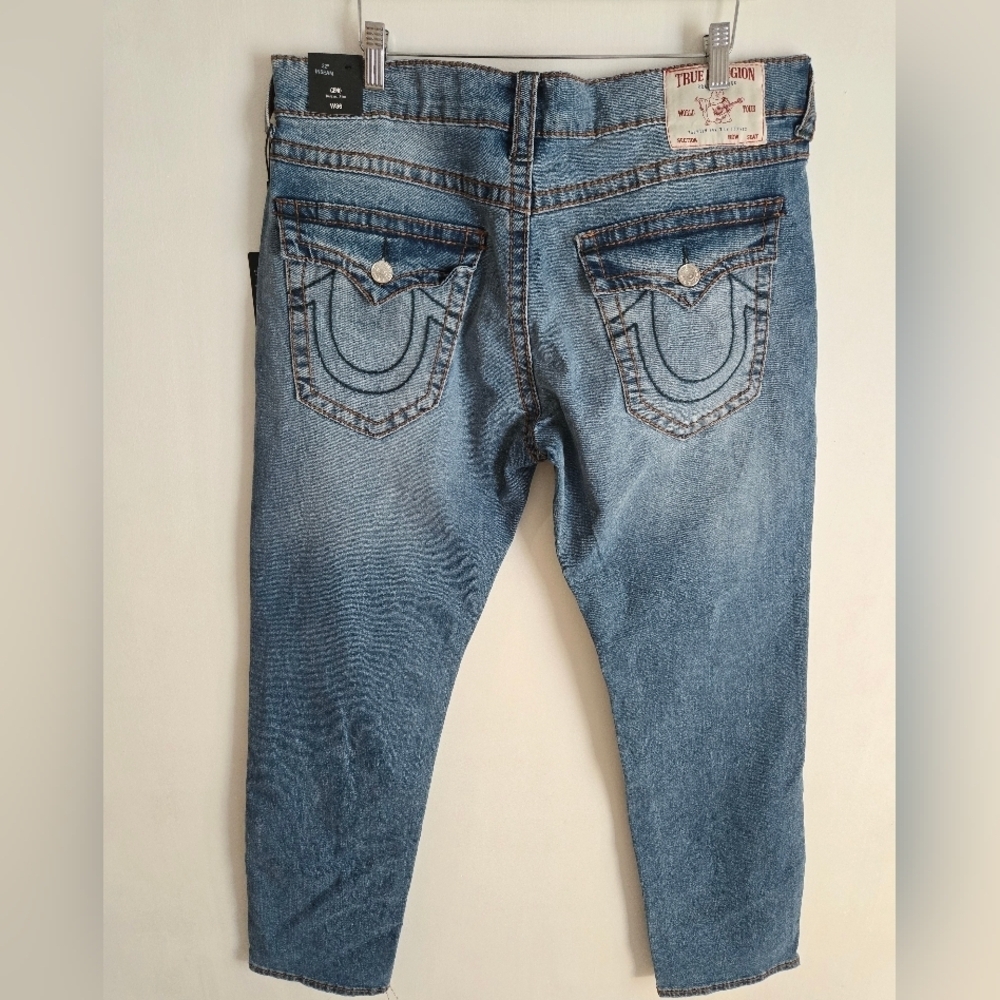 TRUE RELIGION Geno Big T Flap Relaxed Slim Jeans Sz 36 - Picture 3 of 9